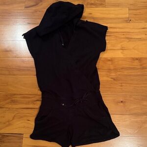Lululemon Black Hooded Romper RARE